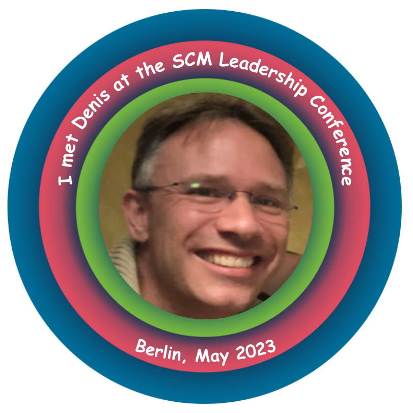 I met Denis at the SCM Leadership Conference from Bayer Pharmaceuticals in Berlin in May 2023  POAP image