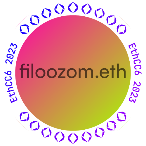 I met filoozom.eth at EthCC 2023 POAP image