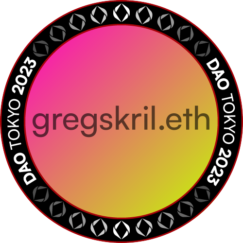 I met gregskril.eth at DAO TOKYO 2023 POAP image