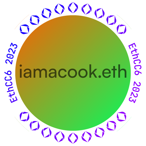 I met iamacook.eth at EthCC 2023 POAP image