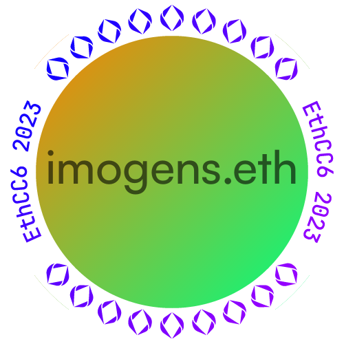 I met imogens.eth at EthCC 2023 POAP image