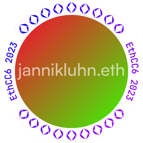 I met jannikluhn.eth at EthCC 2023 POAP image