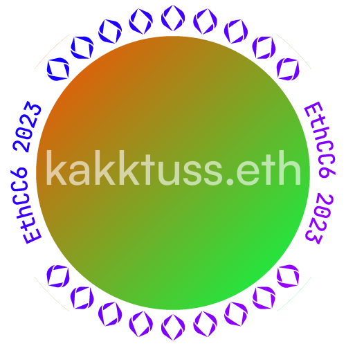 I met kakktuss.eth at EthCC 2023 POAP image