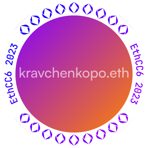 I met kravchenkopo.eth at EthCC 2023 POAP image