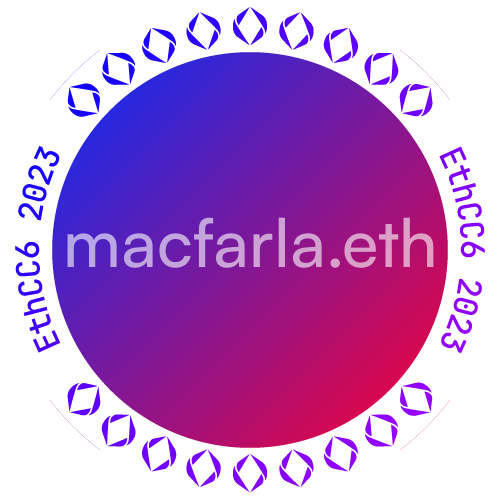 I met macfarla.eth at EthCC 2023 POAP image
