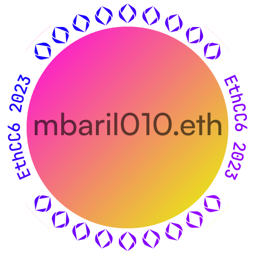 I met mbaril010.eth at EthCC 2023 POAP image
