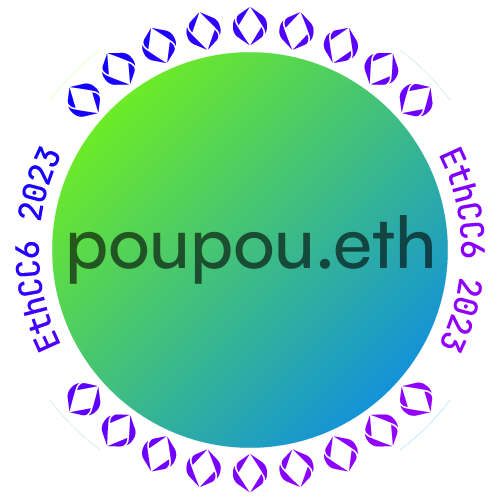 I met poupou.eth at EthCC 2023 POAP image