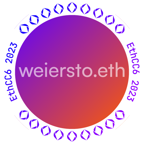 I met weiersto.eth at EthCC 2023 POAP image