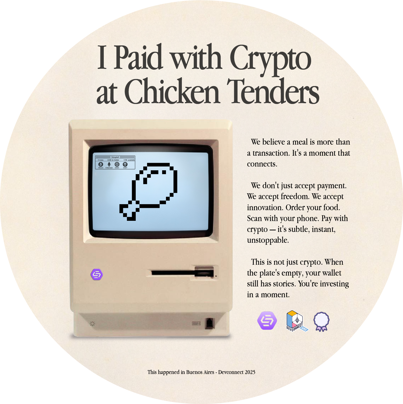 Drop #213899: I paid with Crypto at Chicken Tenders