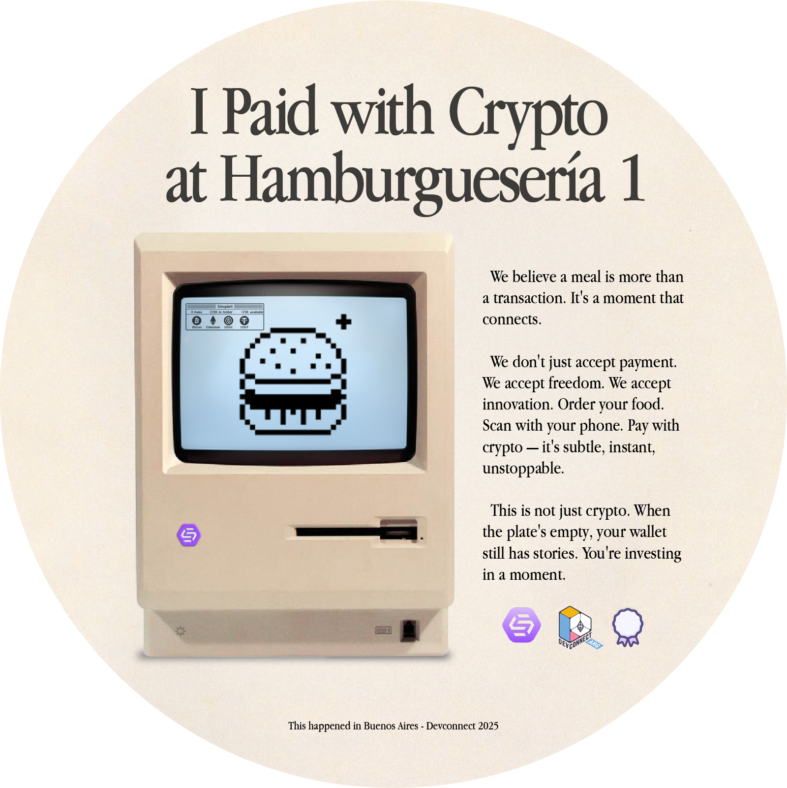 Drop #213890: I paid with Crypto at Hamburguesería 1