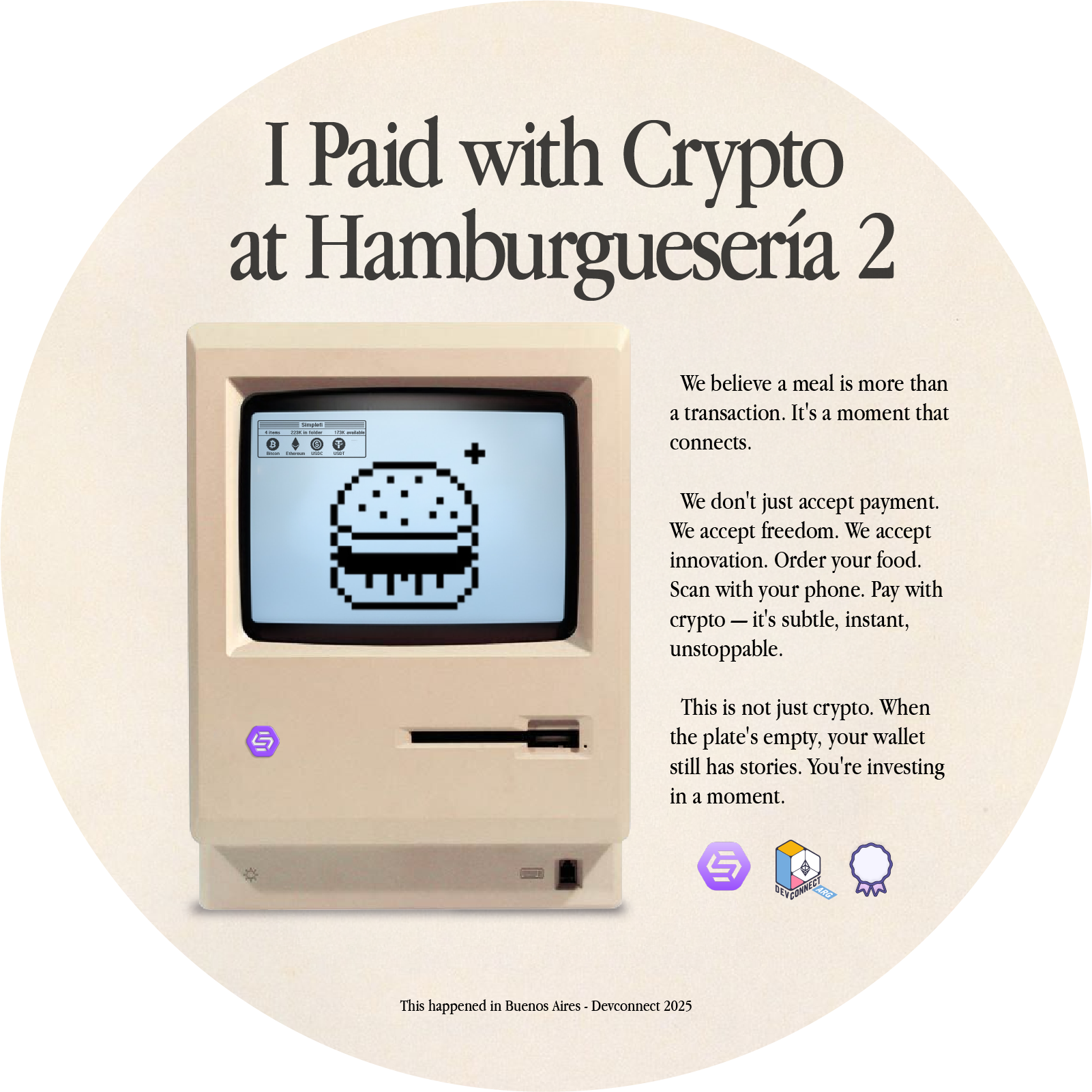 Drop #213897: I paid with Crypto at Hamburguesería 2