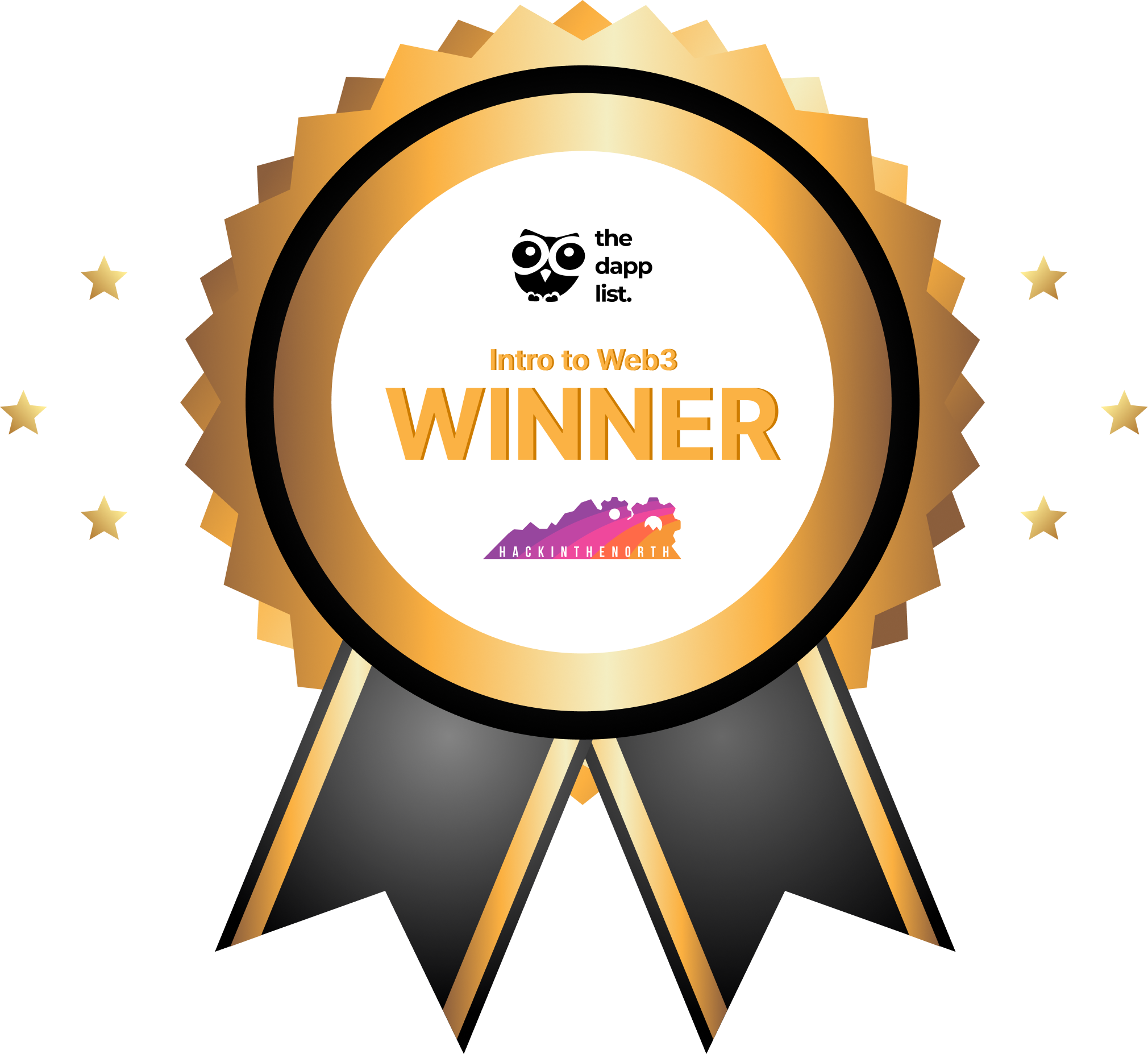 Intro To Web3 with Hack In The North - Winner  POAP image