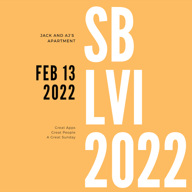 Jack and AJ's 2022 Super Bowl Party drop image