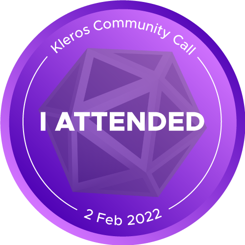 Kleros Community Call POAP image