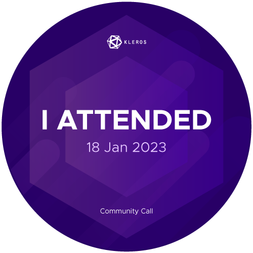 Kleros Community Call JanWeek3 POAP image