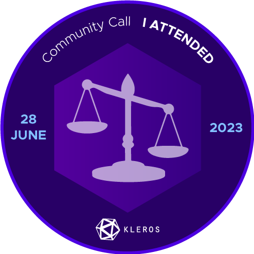 Kleros Community Call - June28th POAP image