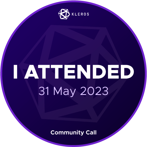 Kleros Community Call - May31st POAP image