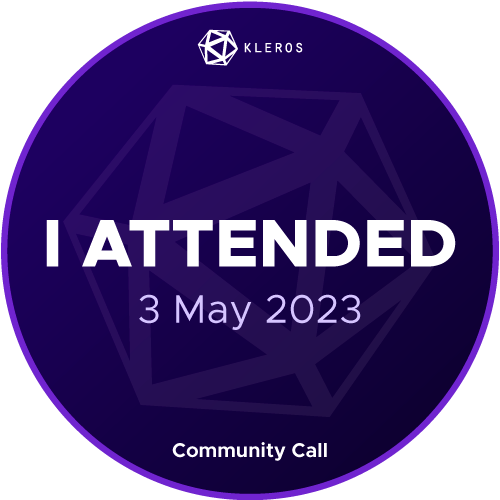 Kleros Community Call - Project Update POAP image