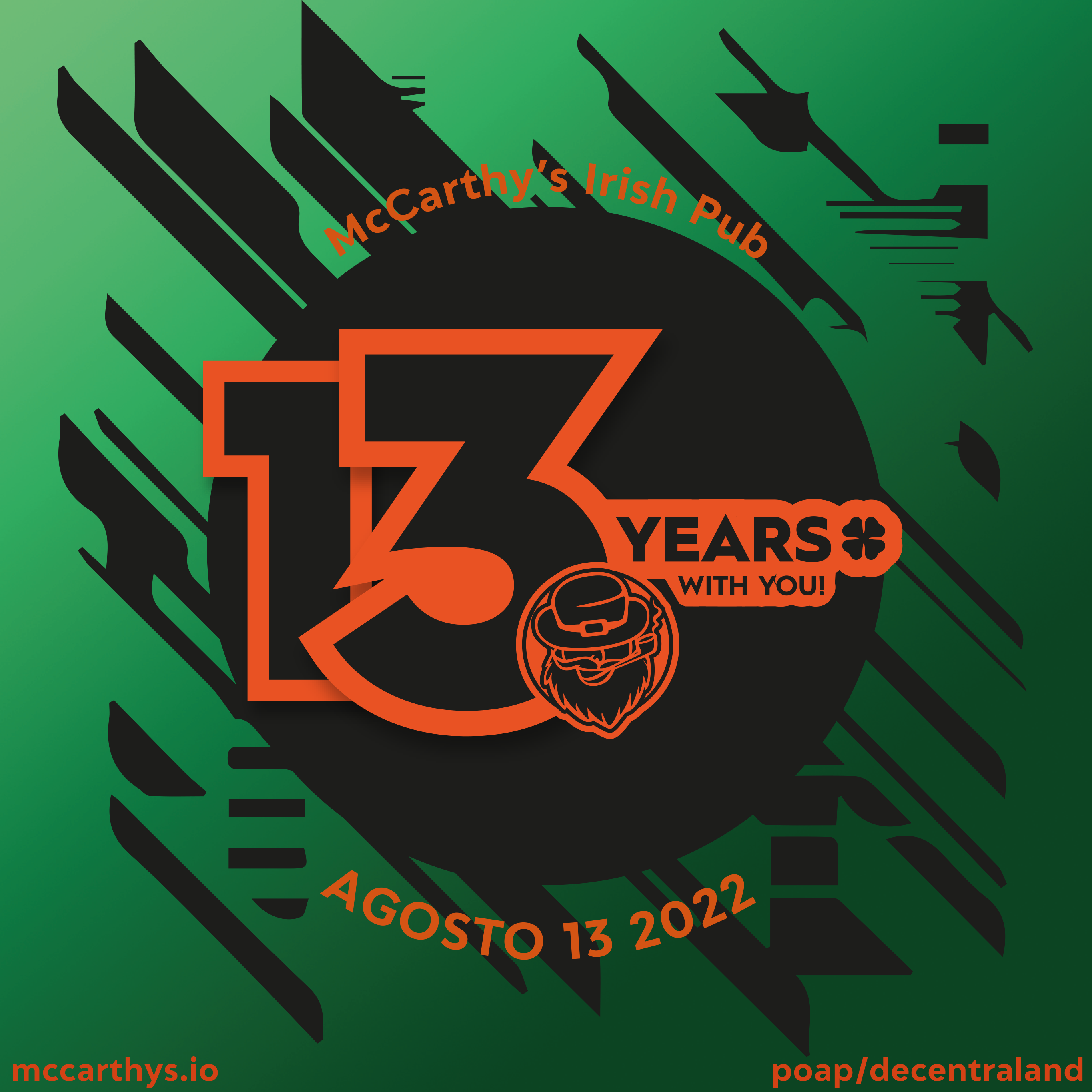 McCarthy's 13th Anniversary  POAP image