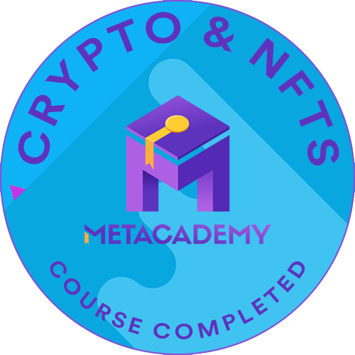 Metacademy: Crypto & NFTs Course Completed POAP image