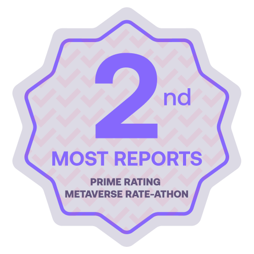 Metaverse Rate-athon 2022 - 2nd prize most reports POAP image