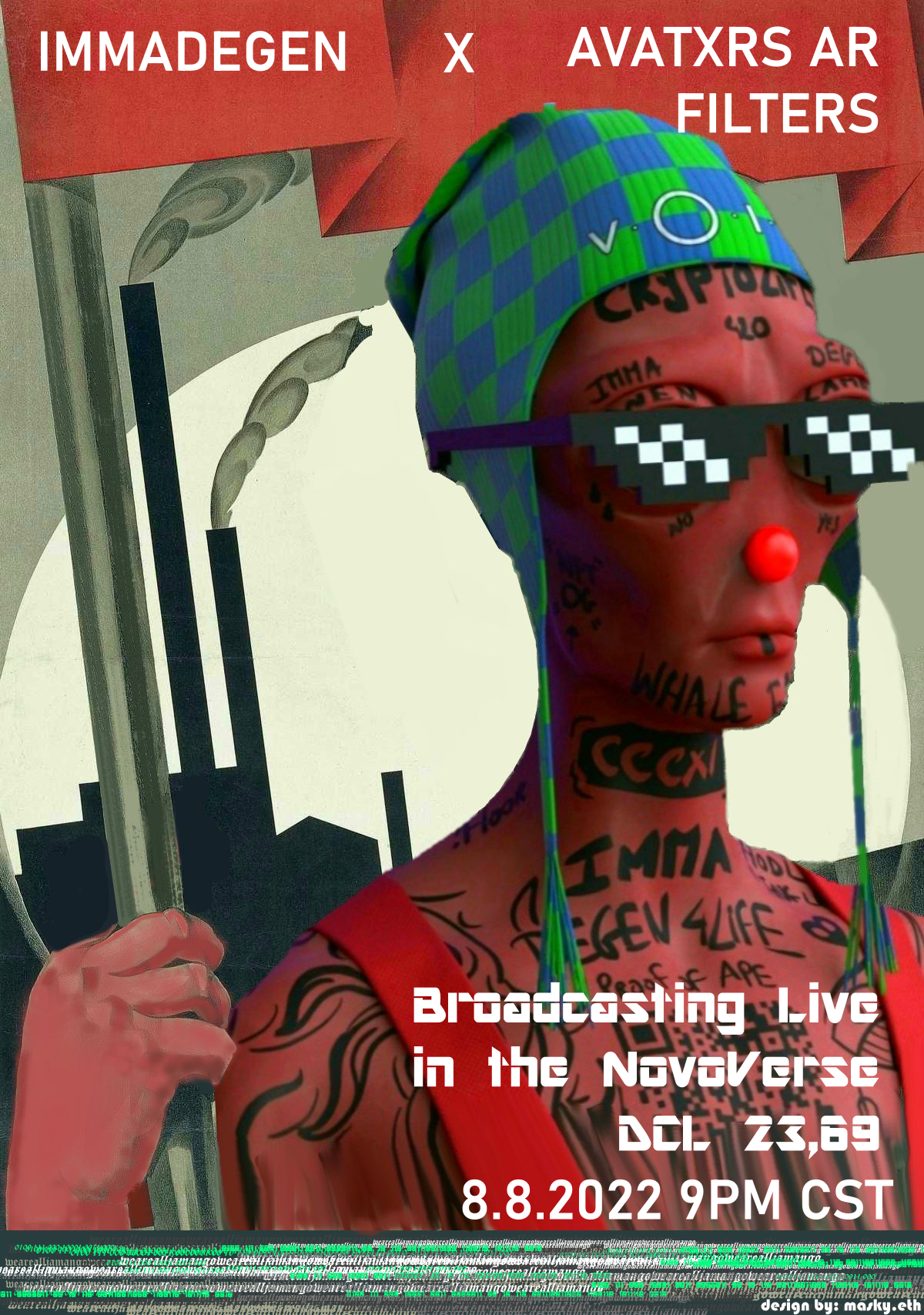 MONSTER MONDAY in The NovoVerse:ImmaDegen x Avatxrs AR Filters POAP image