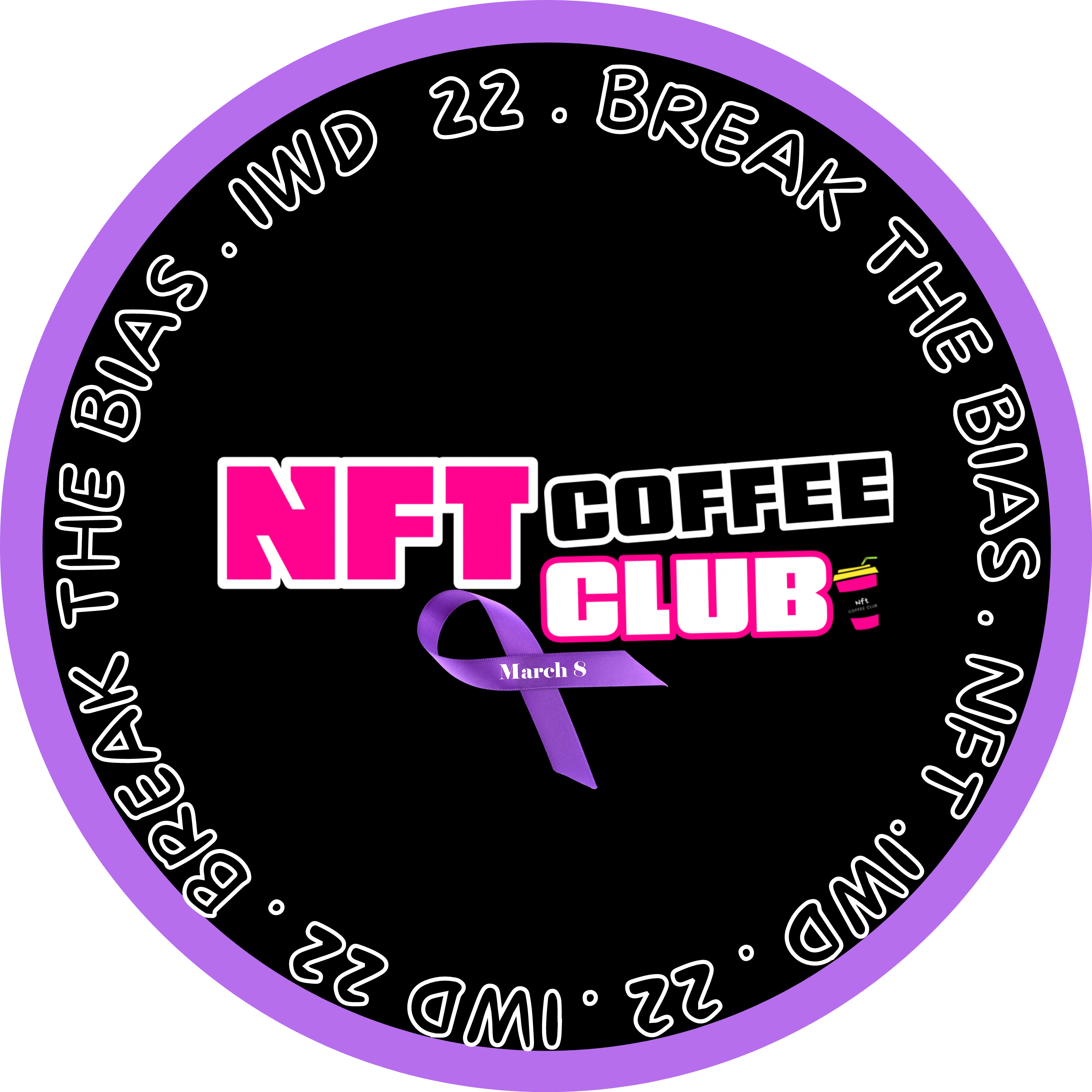 NFT COFFEE CLUB - IWD 22 - BREAK THE BIAS POAP image