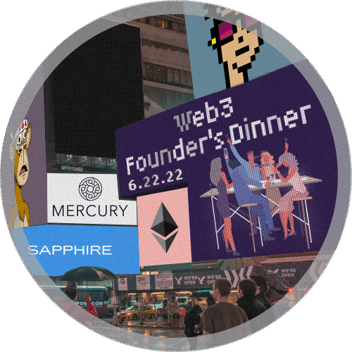 NFT NYC Web'3 Founder's Dinner 2022 by Sapphire and Mercury POAP image