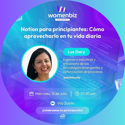 Notion for beginners: How to apply it in your daily life | WomenBiz Academy POAP image