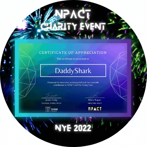NPACT CERTIFICATE OF APPRECIATION - DADDY SHARK POAP image