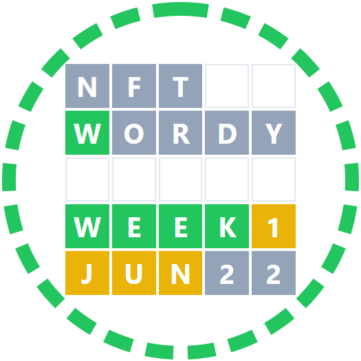 NTF WORDY Winner: WEEK 1 JUN 22 POAP image