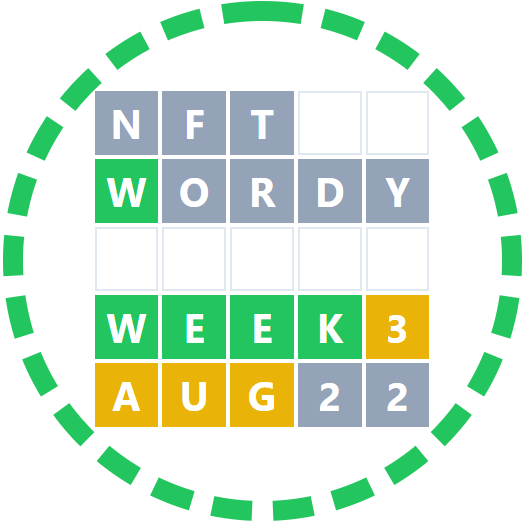 NTF WORDY Winner: WEEK 3 AUG 22 POAP image