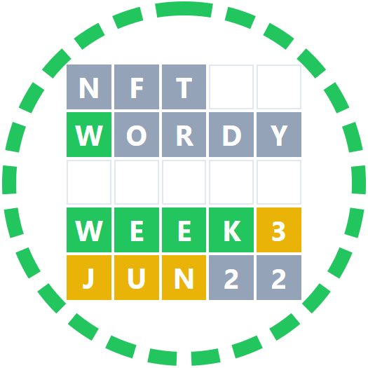 NTF WORDY Winner: WEEK 3 JUN 22 POAP image