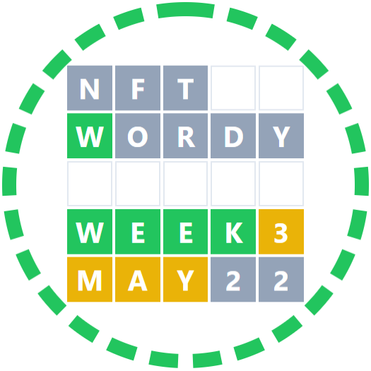 NTF WORDY Winner: WEEK 3 MAY 22 POAP image