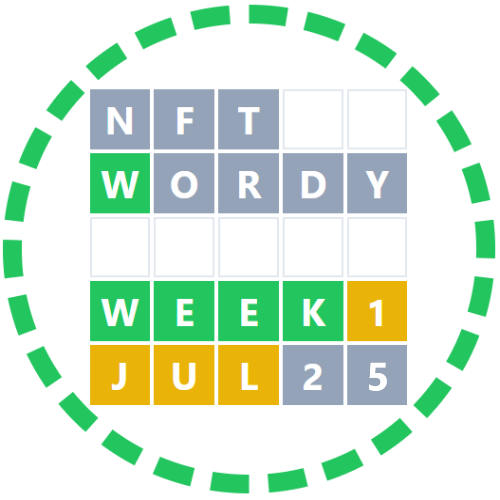 NTF WORDY Winner: WEEK 1 JUL 25 POAP image