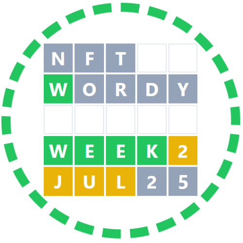 NTF WORDY Winner: WEEK 2 JUL 25 POAP image