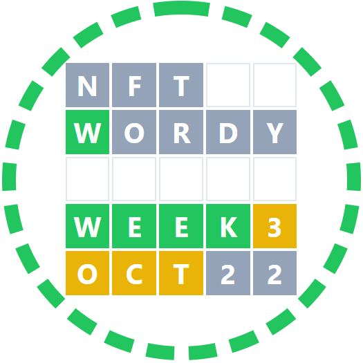 NTF WORDY Winner: WEEK 3 OCT 22 POAP image