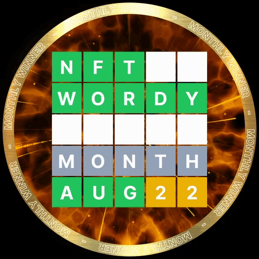 NTF WORDY Winners: AUG 2022 POAP image