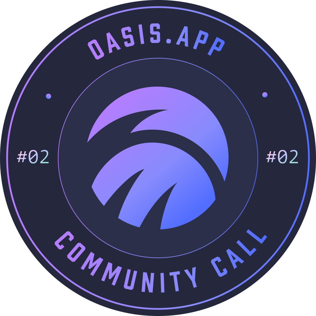 Oasis.app Community Call #2 POAP image