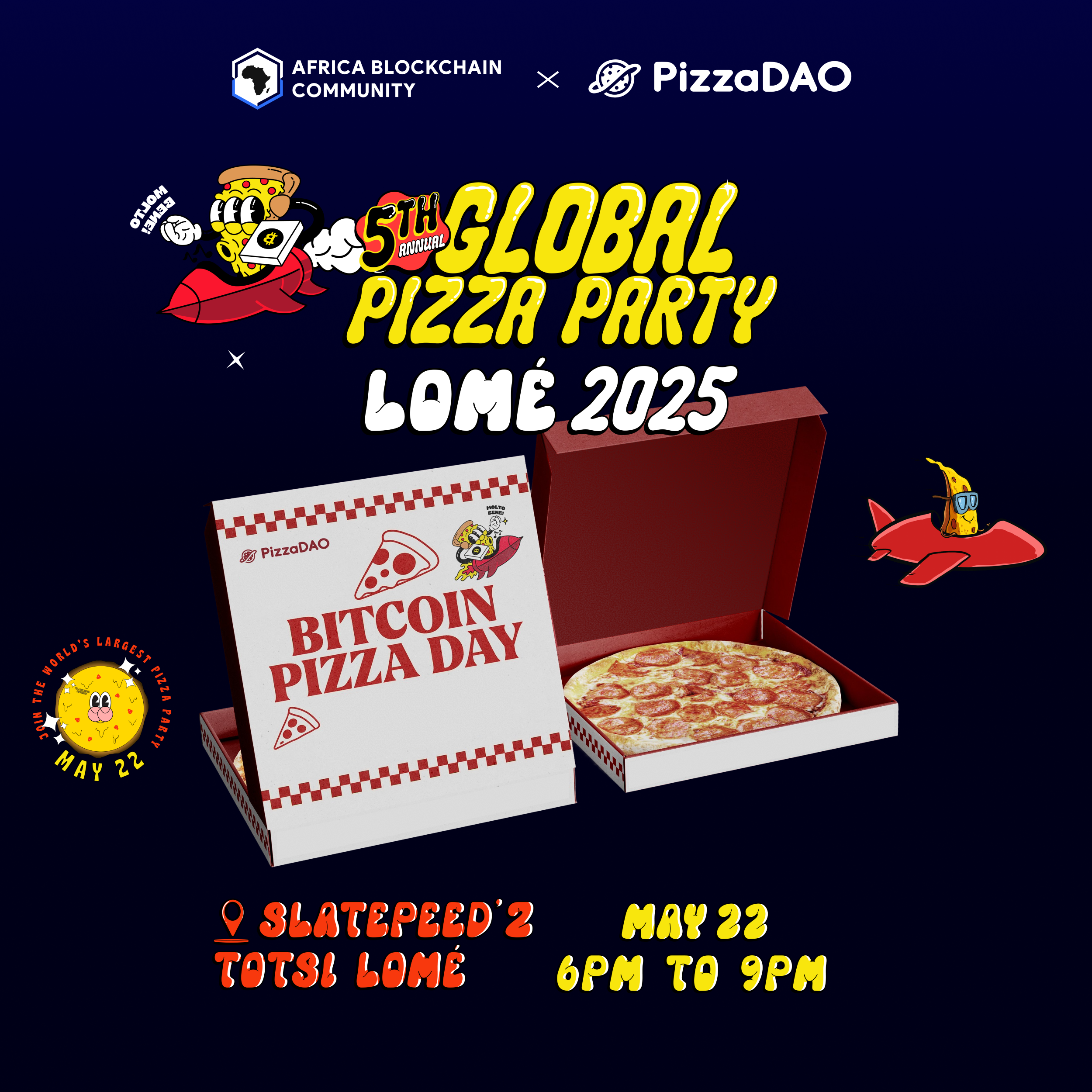 PIZZADAO LOME & KARA PARTY 2025 By Africa Blockchain Community POAP image
