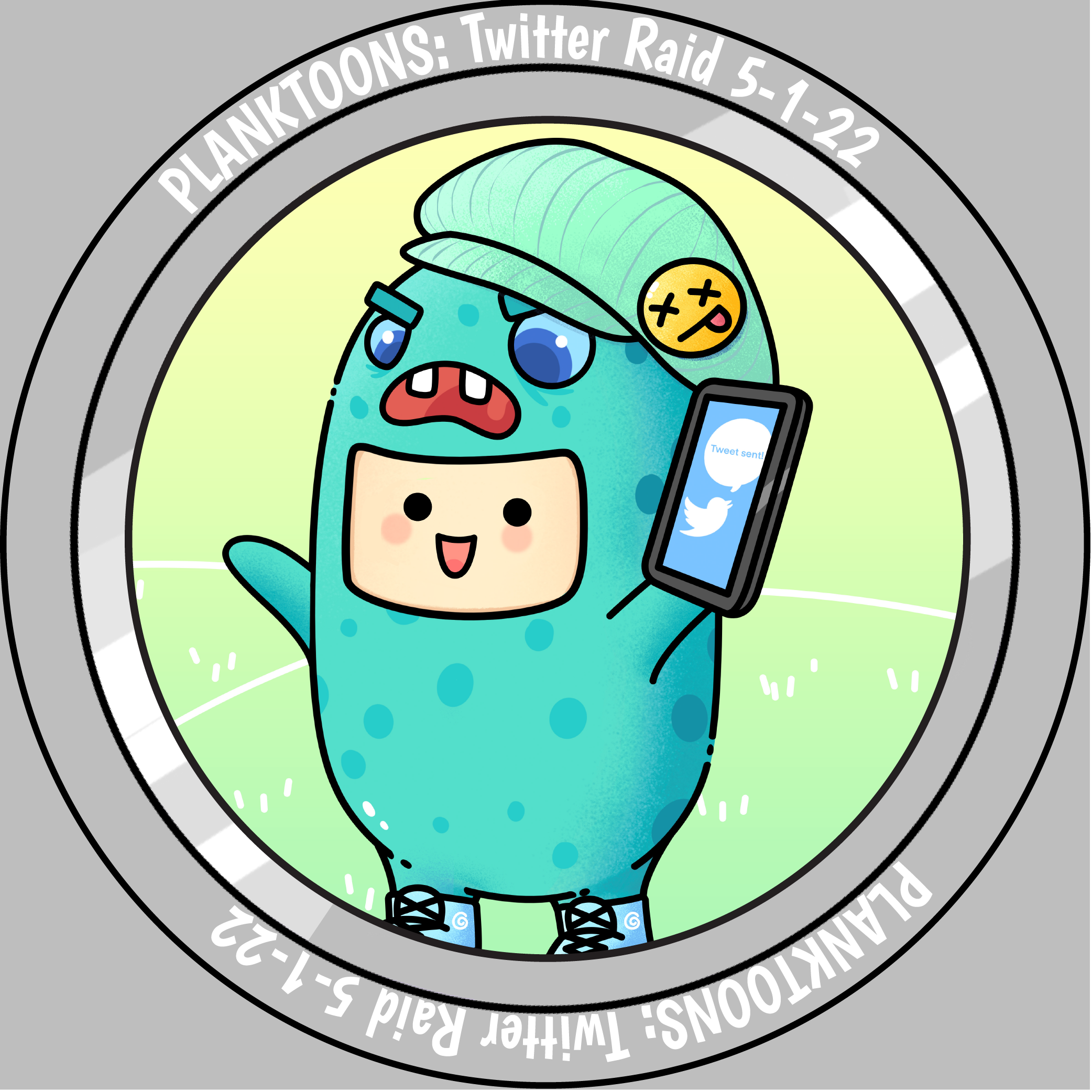 Planktoons Rare Badge - Twitter Raid 05/01/2022 POAP image