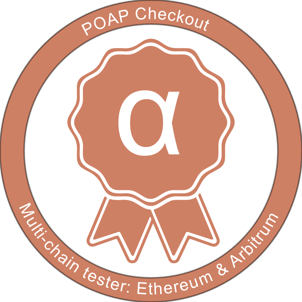 POAP Checkout - multi-chain public alpha tester POAP image
