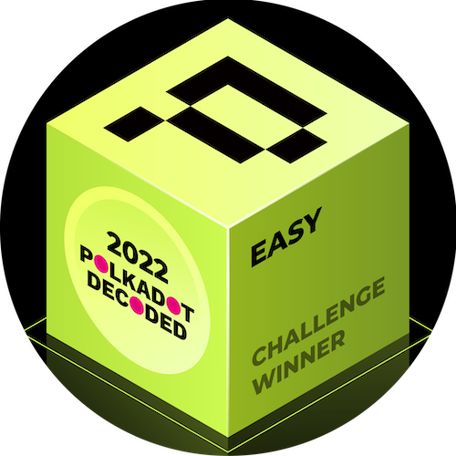 Polkadot Decoded 2022 Phala Workshop Easy Challenge Winner POAP image