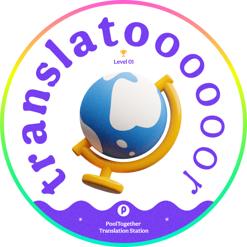 PoolTogether Translation Station Contributor drop image