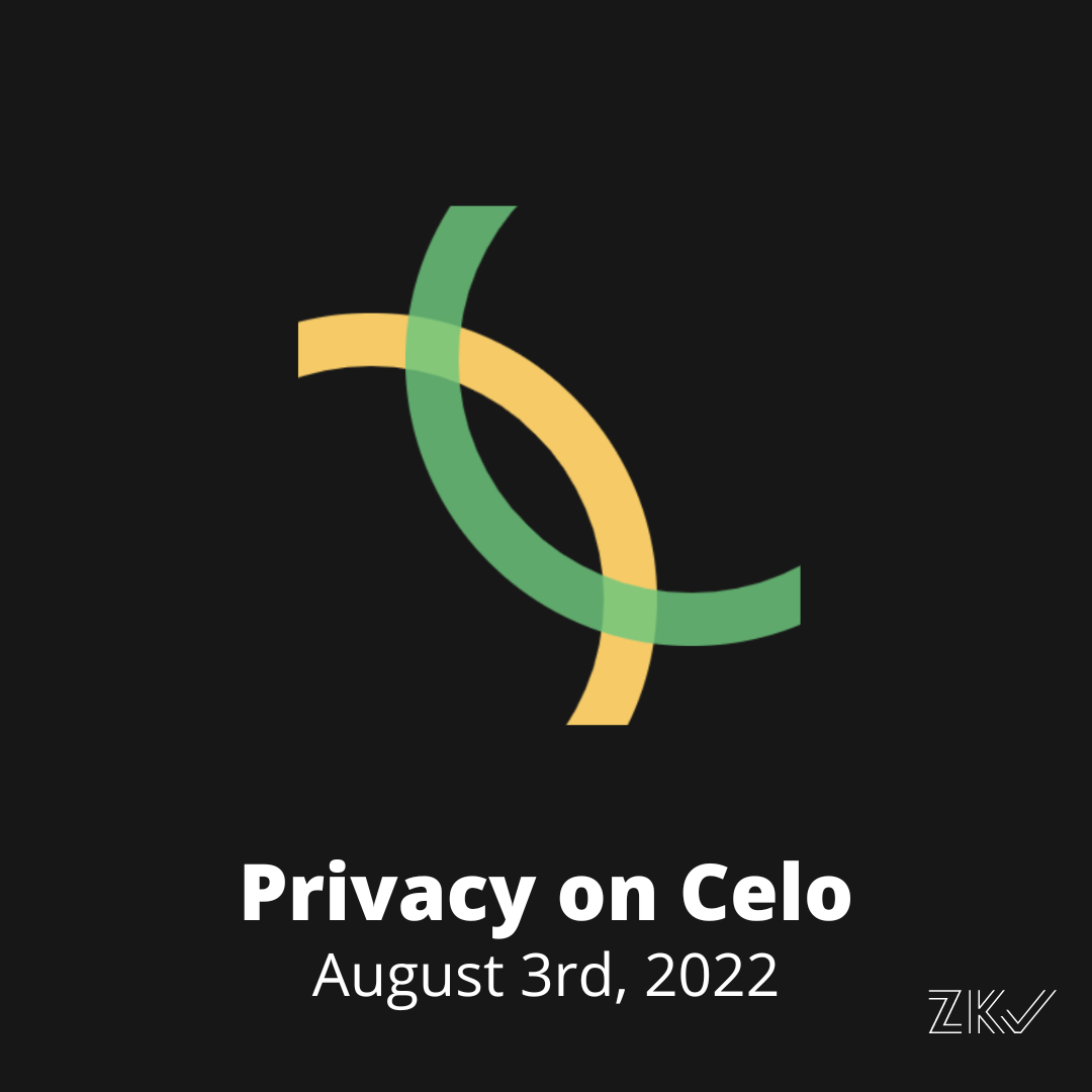 Privacy on Celo - Virtual Event  POAP image