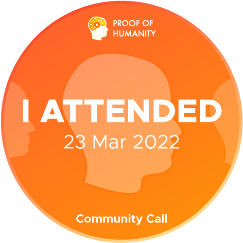 Proof of Humanity Community Call MarWeek4 POAP image