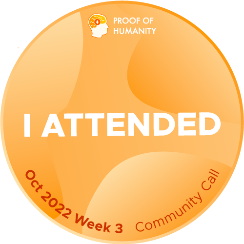 Proof of Humanity Community Call- Mission Board POAP image