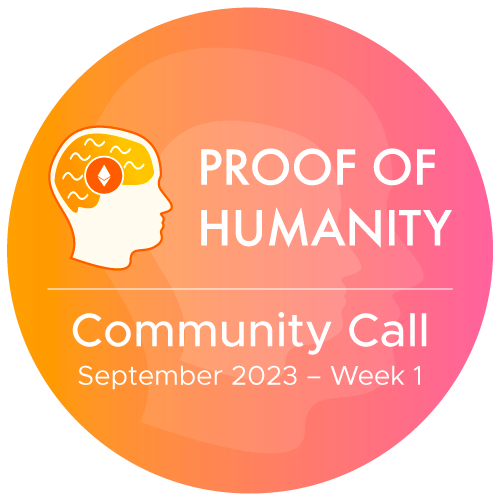 Proof of Humanity Community Call - Onboarding Help POAP image