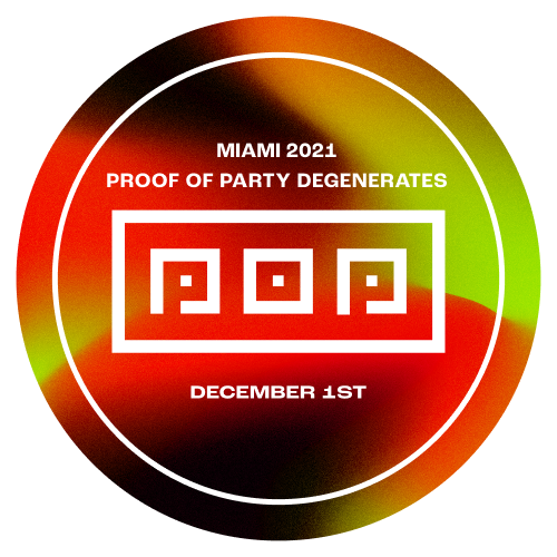 proof of party degenerates Miami art basel 2021 POAP image