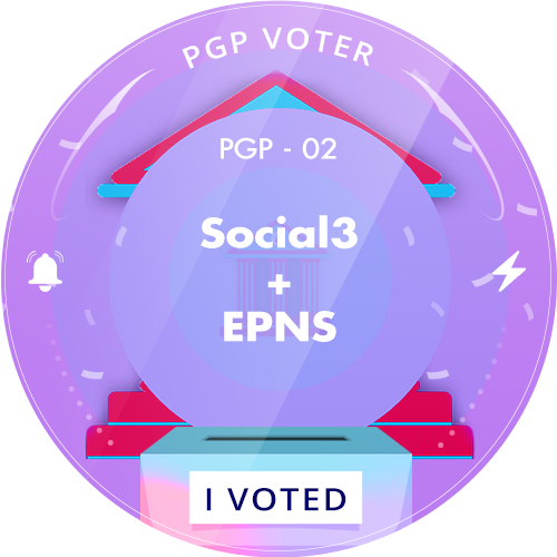 Push Governance Proposal Vote - PGP-02: Social3 + EPNS POAP image